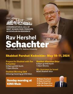 Rav Hershel Schachter - Scholar in Residence