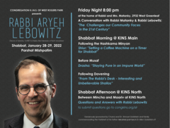 Scholar in Residence - Rabbi Aryeh Lebowitz