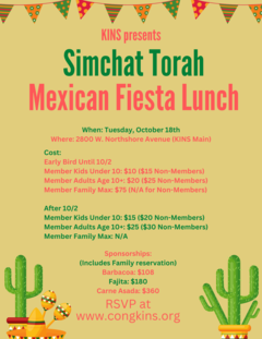 Simchat Torah Mexican Fiesta Luncheon